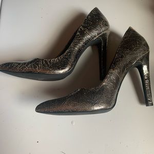 Jessica Simpson Metallic Pointed Toe Heels